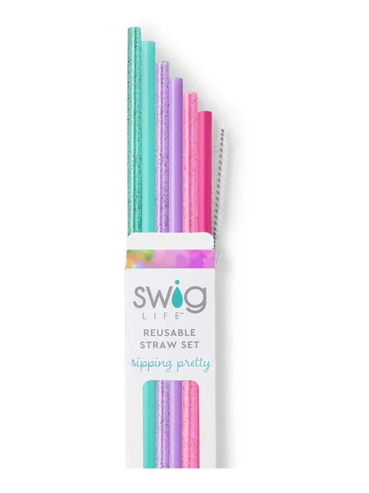image of Cloud Nine Flitter Reusable Straw Set