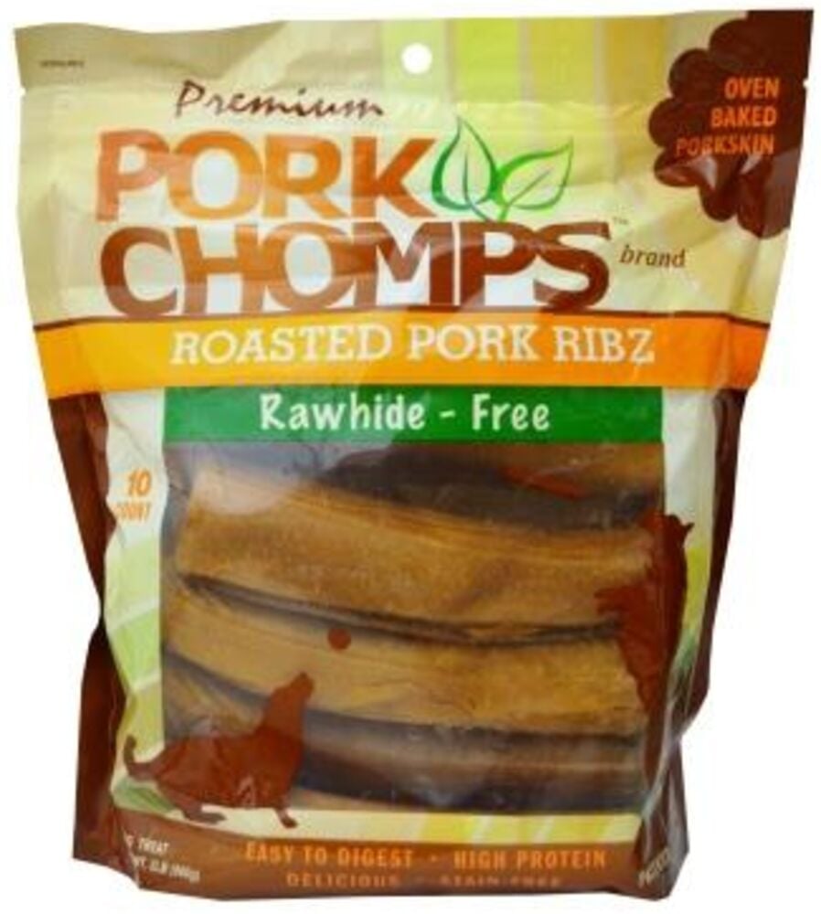image of Scott Pet Products Pork Chomps Ribz, 10 count