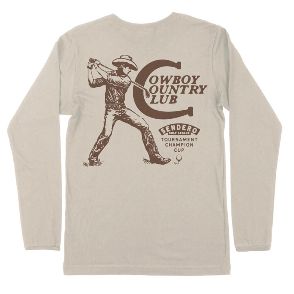image of Sendero Provisions Co. Men's Long Sleeve Shirt- Cowboy Country Club