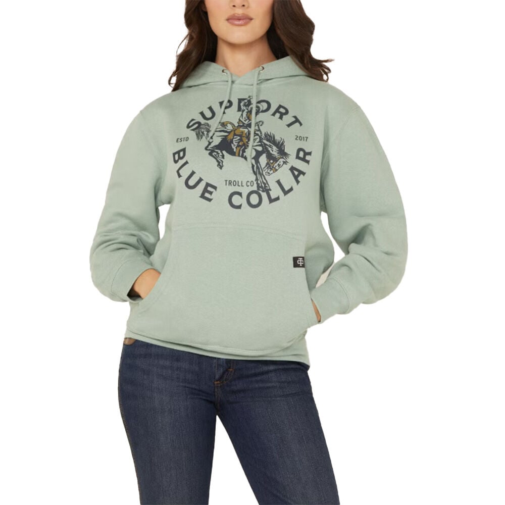image of Women's Support Blue Collar Rodeo Hoodie