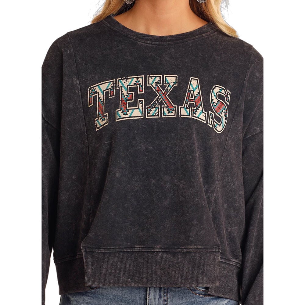 image of Women's Long Sleeve Aztec Texas Pullover