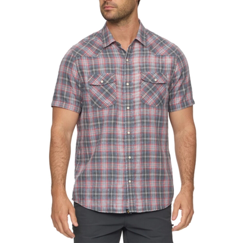 image of Men's Albert Short Sleeve Vintage Washed Western Shirt