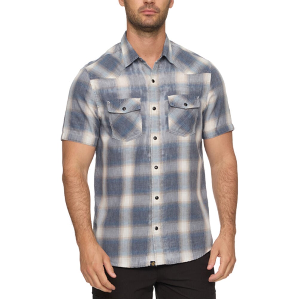 image of Men's Casely Vintage Washed Western Short Sleeve Shirt