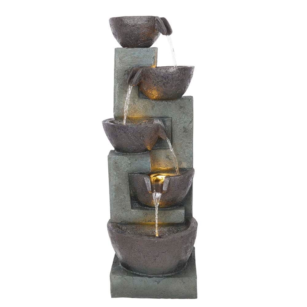 image of 5 Tiered Cascading Waterfall Fountain Bowls