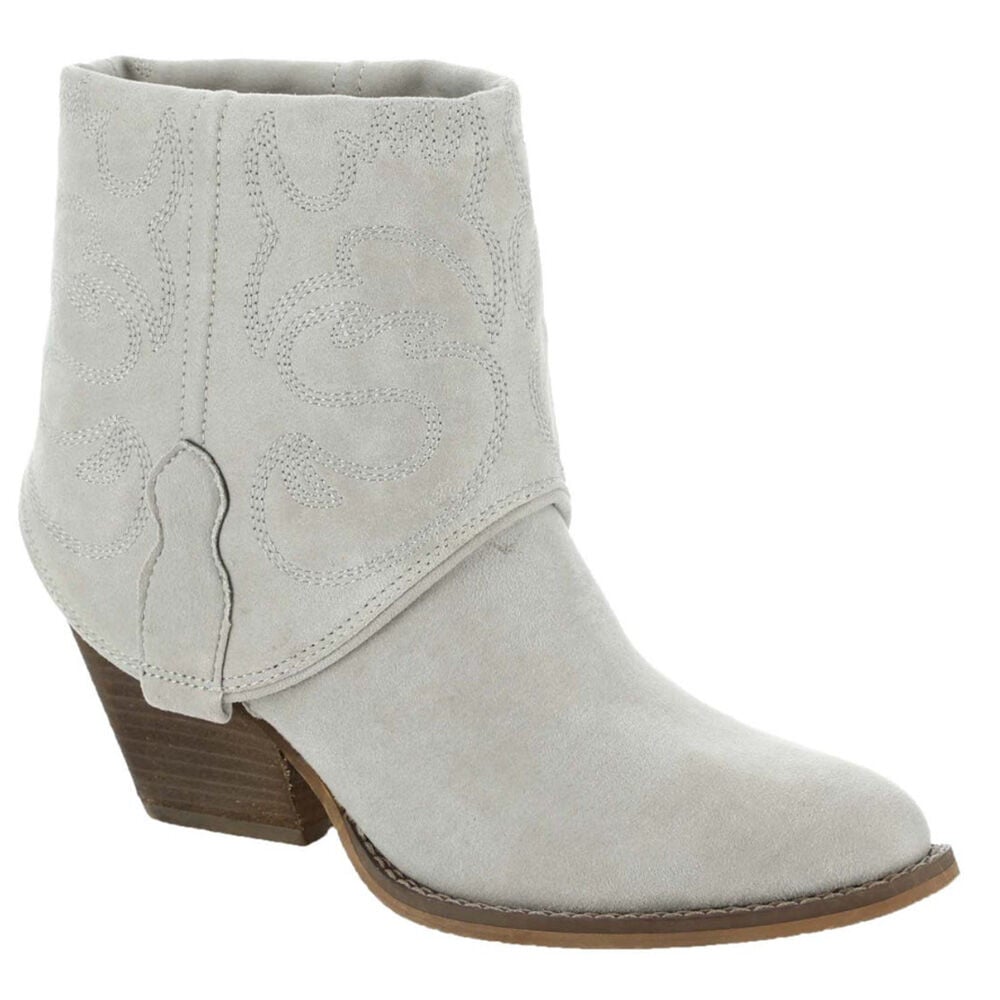 image of Women's Saylor Short Pointed Round Toe Boots- Cream