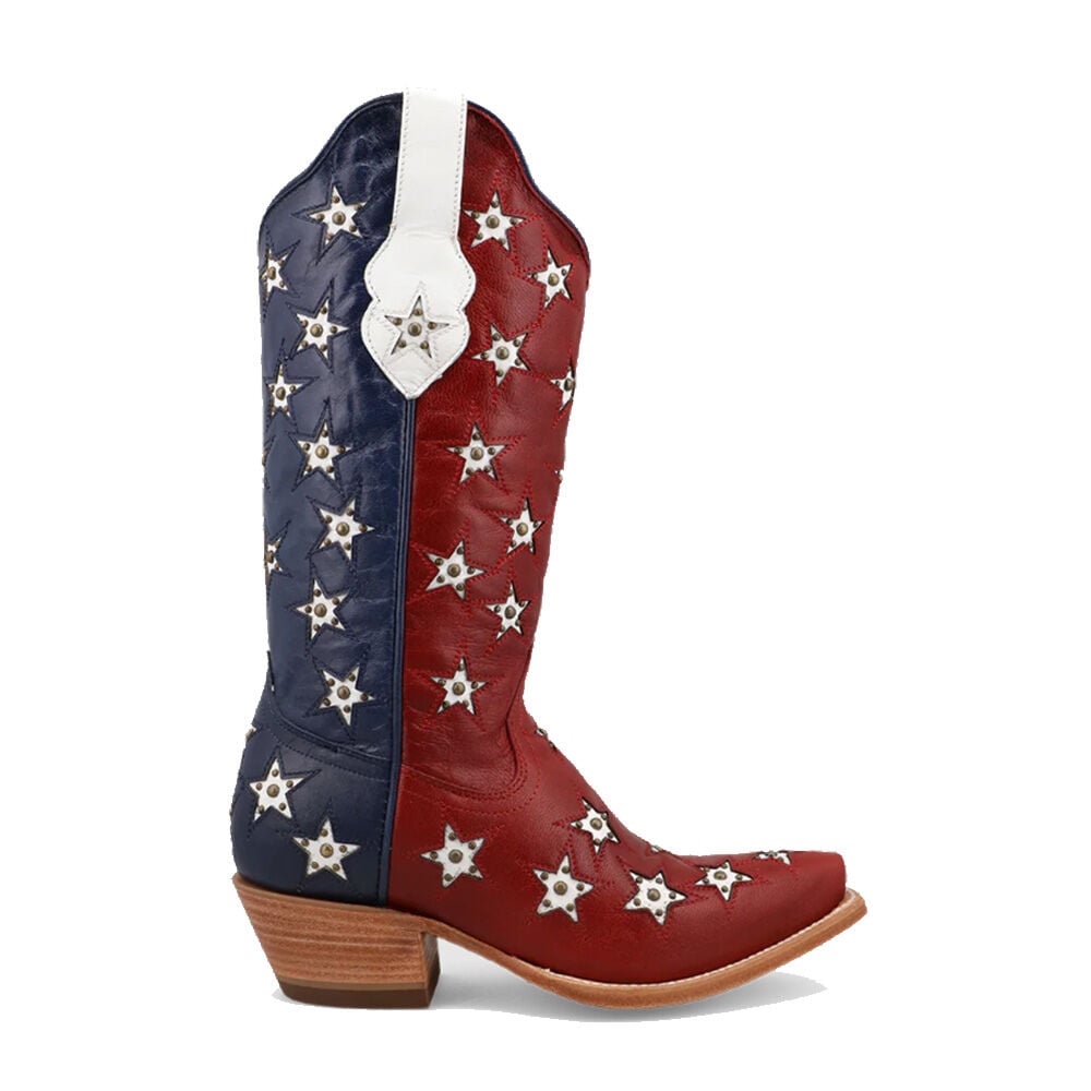 image of Women's 12 in Western Boot- Marfa, Red, White, and Blue