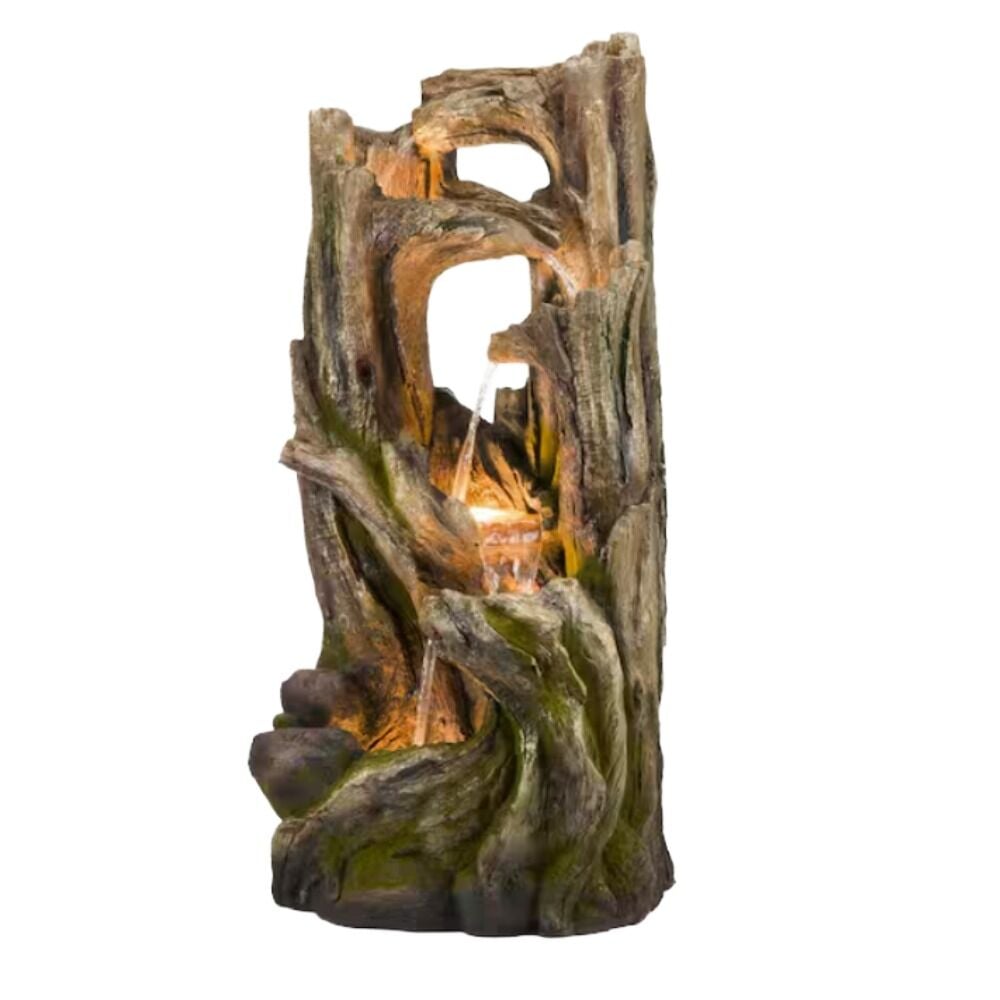 image of 5 Tiered Tree Bark Waterfall Fountain