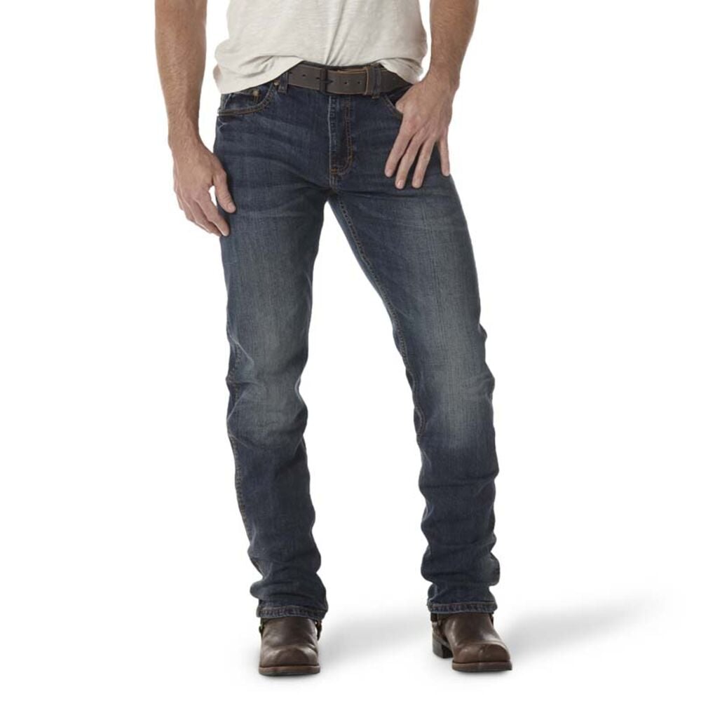 image of Men's Retro Low Rise Straight Leg Slim Fit Boot Cut Jean