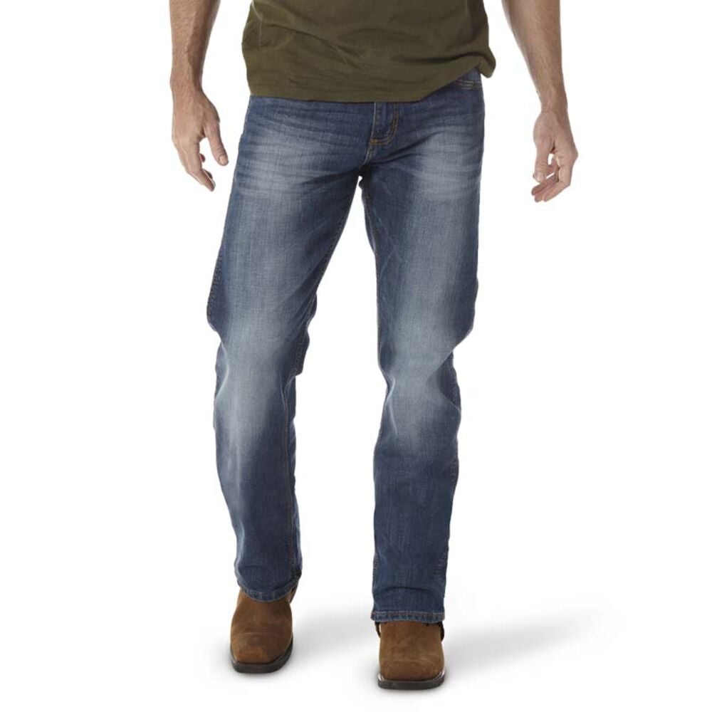 image of Men's Retro Low Rise Straight Leg Slim Fit Boot Cut Jean