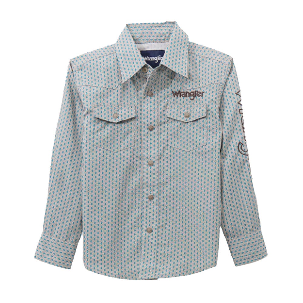 image of Boy's Logo Western Long Sleeve Shirt