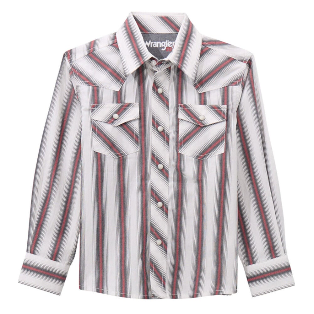 image of Boy's 20X Advanced Comfort Stripe Long Sleeve Shirt