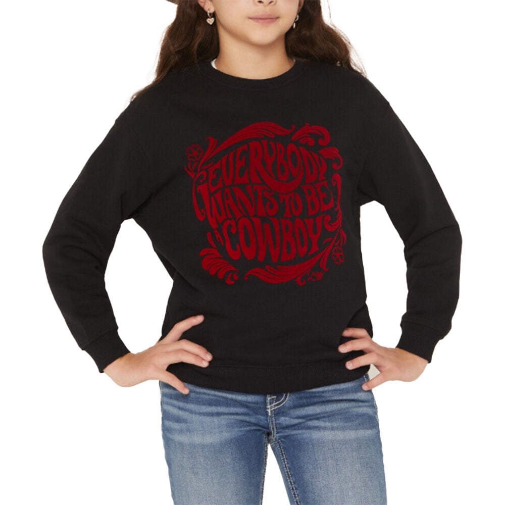 image of Girl's Lainey Wilson Cowboy Long Sleeve Sweatshirt