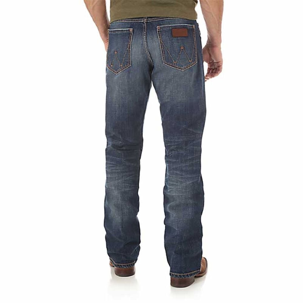 image of Men's Retro Mid Rise Boot Cut Relaxed Fit Jean
