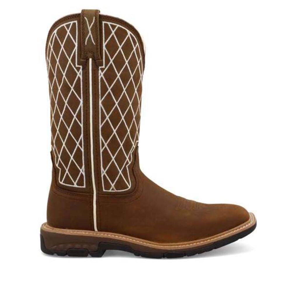 image of Women's 11 in. Western Work Boot- Oiled Saddle and Dark Brown