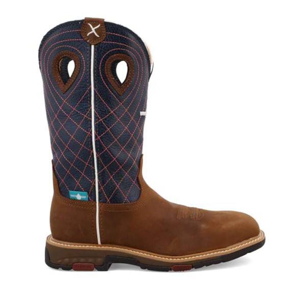 image of Women's 11 in. Western Work Boot- Brown and Navy