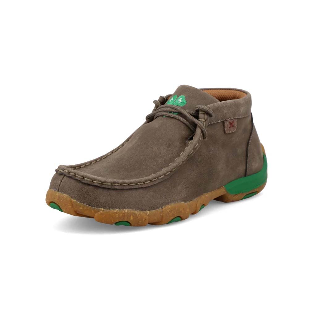 image of Kids' Chukka Driving Moc, Taupe/ Green