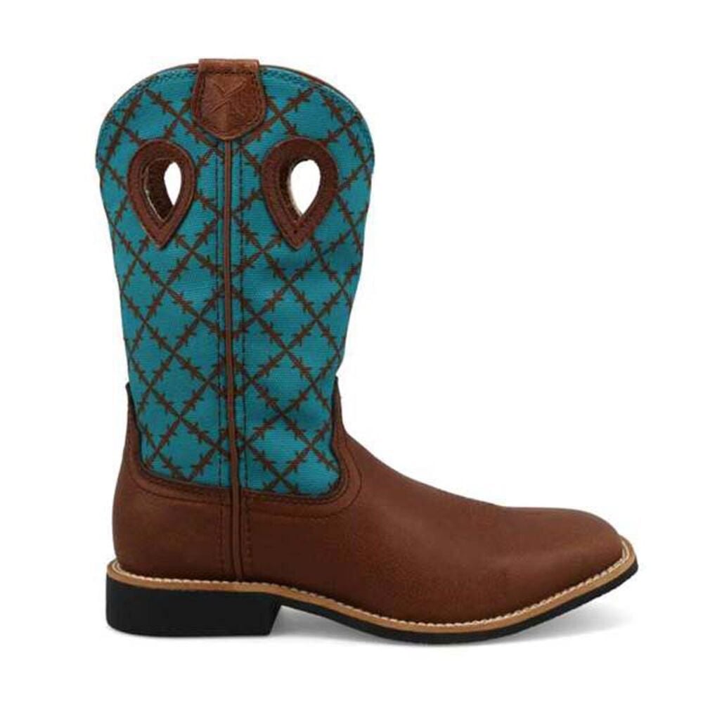 image of Kid's Top Hand Boot- Brownie and Turquoise