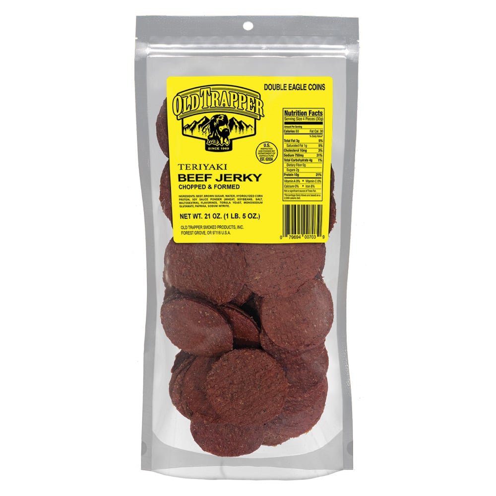 image of Double Eagle Beef Jerky Rounds- Teriyaki, 21 oz