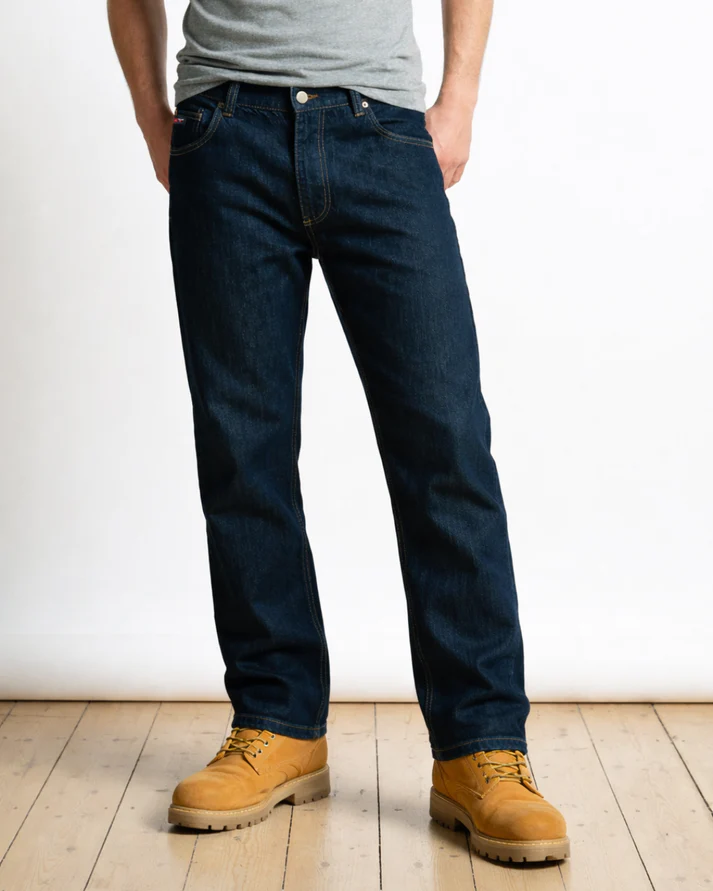 image of Men's Cross Hatch Boot Cut Jean, Blue Faded
